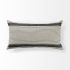 Nancy Decorative Pillow (14x26 - Beige With Black Stripe Detail Cover)