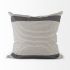Nancy Decorative Pillow (22x22 - Beige With Black Stripe Detail Cover)