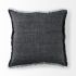 Malia Decorative Pillow (20x20x - Black & Teal Fabric Fringed Pillow Cover)