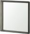 Bathroom Vanity Mirror (24x24 - Black & Grey Faux Wood Frame)