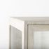 Arelius Display Cabinet (White Wood with Gold Metal Base)