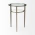 Felicity End Table ( Glass & Marble & Gold Metal)