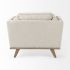 Brooks Upholstered Chair (Cream Fabric Chair with Medium Brown Wooden Legs)