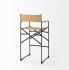 Direttore Counter Stool (Brown Leather & Black Iron)