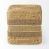 Maya Pouf (Square - Light Brown with Medium Brown Stripes Seagrass)