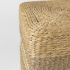Maya Pouf (Square - Light Brown with Medium Brown Stripes Seagrass)