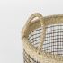 Triopas Baskets (Set of 3 - Medium Brown Seagrass Round Basket with Handles)