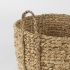 Morocco Basket with Handles (Set of 3 - Brown Two Tone Water Hyacinth & Cornhusk Round)