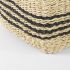Emma Baskets (Set of 2 - Light Brown Seagrass Rectangular Basket with Black Stripes)