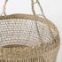 Nova Baskets (Set of 2 - Light Brown Seagrass Woven Round Basket with Long Handle)