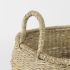Bradley Basket with Handles (Set of 2 - Light Brown with Striped Seagrass)