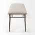 Camille Bench (Cream Fabric Seat with Metal Frame)