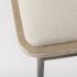 Camille Bench (Cream Fabric Seat with Metal Frame)