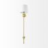 Chester Wall Sconce (Gold Metal & Cream Fabric Shade)