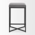 Frodo Counter Stool (GreyFabric Seat with Black Iron Frame)