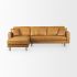 D'Arcy Sectional Sofa (Left Chaise - Tan Leather)