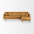 D'Arcy Sectional Sofa (Right Chaise - Tan Leather)