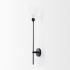 Clyde Wall Sconce (Matte Black with Glass Round)