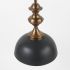 Willson Pendant Light (Black Iron with Antique Brass Dome)