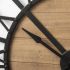Lewiston Wall Clock (42.1 In - Brown Wood & Black Metal)