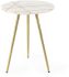 Vivienne Accent Tables (19.0H - White Marble & Gold Metal)