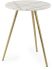 Vivienne Accent Tables (23.0H - White Marble & Gold Metal)
