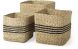 Cullen Baskets (Set of 3 - Grey Twisted Seagrass Square Basket)
