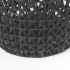 Lola Basket with Handles (Set of 3 - Black Water Hyacinth Zig Zag Weave Round)