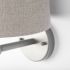 Chester Wall Sconce (GreyMetal & Beige Fabric Shade)