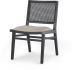 Wynn Dining Chair (Beige Fabric & Black Wood)