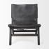 Elodie Accent Chair (Black Leather & Black Wood)