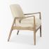 Westan Accent Chair (Cream Boucle Fabric & Brown Wood)