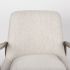 Westan Accent Chair (Cream Fabric & Brown Wood)