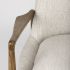 Westan Accent Chair (Cream Fabric & Brown Wood)
