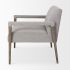 Palisades Accent Chair (Grey Fabric & Brown Wood)
