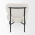 Amelia Accent Chair (Cream Boucle Fabric & Black Metal)