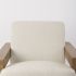Sovereign Accent Chair (Cream Fabric & Brown Wood)