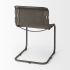 Berbick Dining Chair (Brown-Grey Suede  & Black Metal)