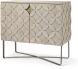 Excelsior Accent Cabinet (Light Brown Wood & Gold Metal)