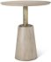 Maxwell Bistro Table (Light Wood & Gold  Accent)