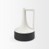 Burton Jug Vase (10H - White and Black Ceramic)