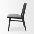 Wynn Dining Chair (Beige Fabric & Black Wood)