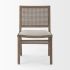 Wynn Dining Chair (Beige fabric  & Brown Wood)