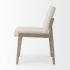 Tahoe Dining Chair (Armless - Cream Boucle Fabric & Light Brown Wood)
