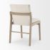 Tahoe Dining Chair (Armless - Cream Boucle Fabric & Light Brown Wood)
