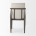 Cavett Dining Chair  (Cream Boucle Fabric & Dark Brown Wood)