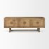 Grier Media Console (Light Brown Wood & Cane  Accent)