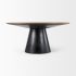Mitchell Dining Table (Brown Wood & Black Metal)