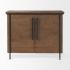 Maddox Accent Cabinet (Brown Wood & Black Metal)