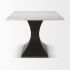 Maxton Dining Table (White Marble & Black Metal)